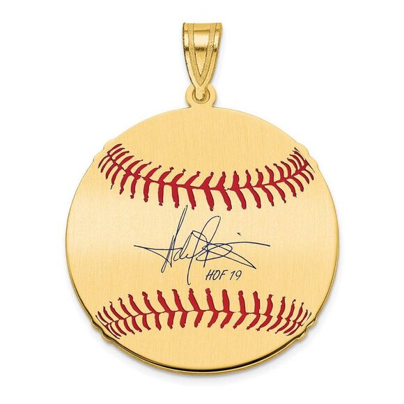 14K Gold Plated Harold Baines Signature MD Enamel Baseball Pendant